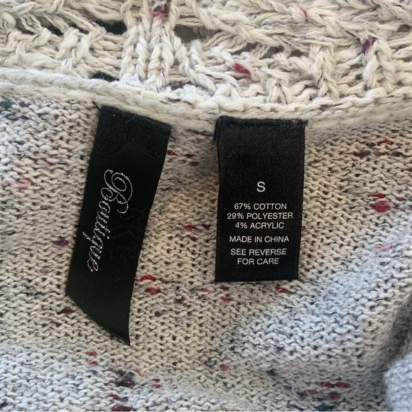 BKE Boutique Open Weave Cardigan Sweater Size Small - Picture 11 of 13